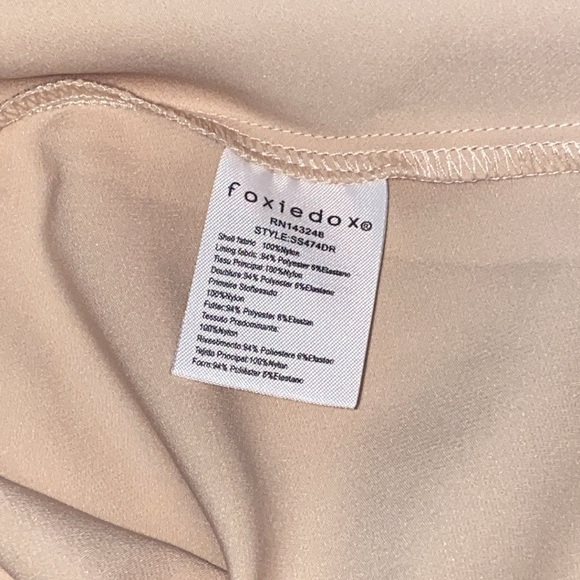 NWT Foxiedox Black Nude Lace Crochet Mini Small - Picture 6 of 7